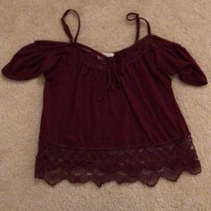 Off the shoulder crop top